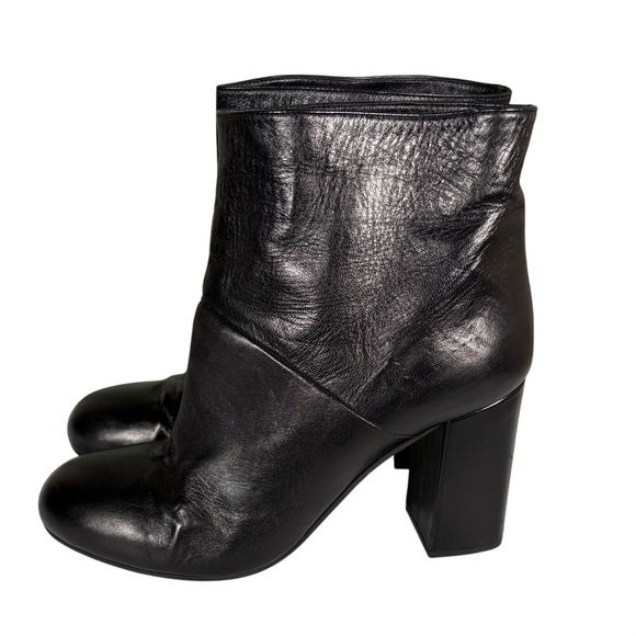 Marni Black Leather Block Heel Ankle Boots Size IT 39 size 9 - Picture 4 of 15